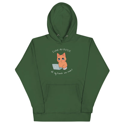 I Love My Puter All My Friends Are Inside it Unisex Hoodie