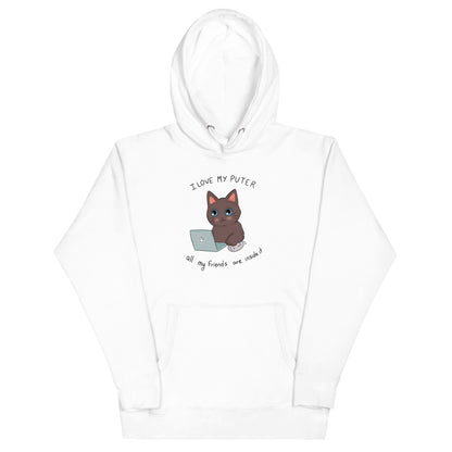 I Love My Puter All My Friends Are Inside it Unisex Hoodie